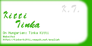 kitti tinka business card